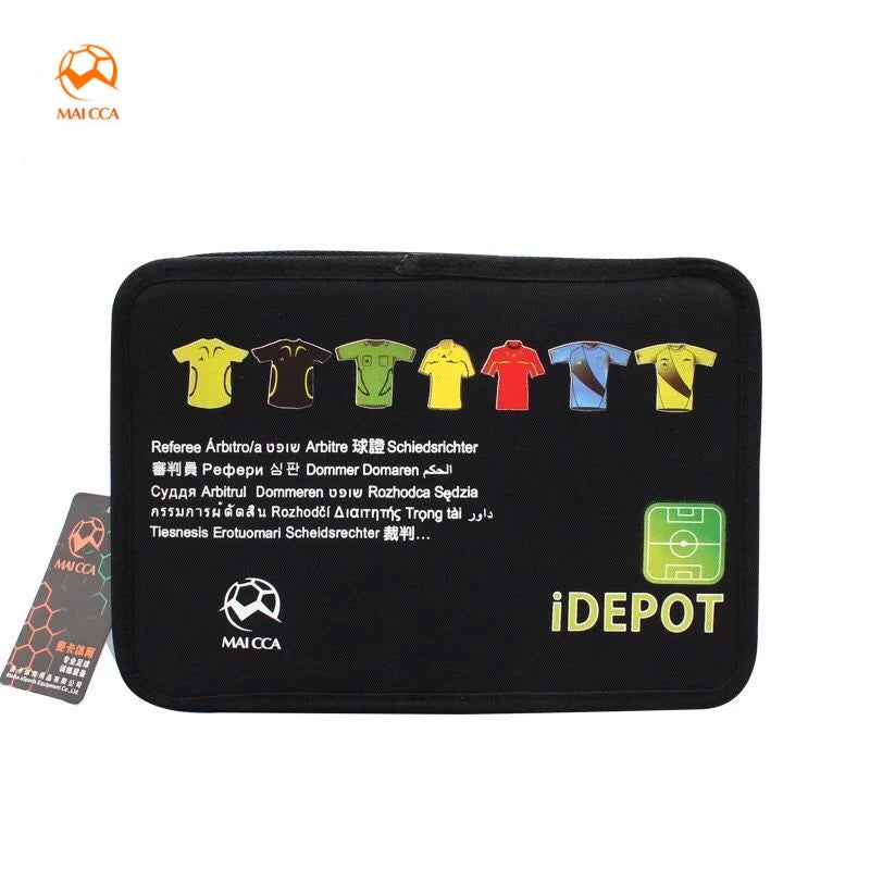 MAICCA Soccer Referee Bag Coin Cards Whistle Set Professional Football Referee