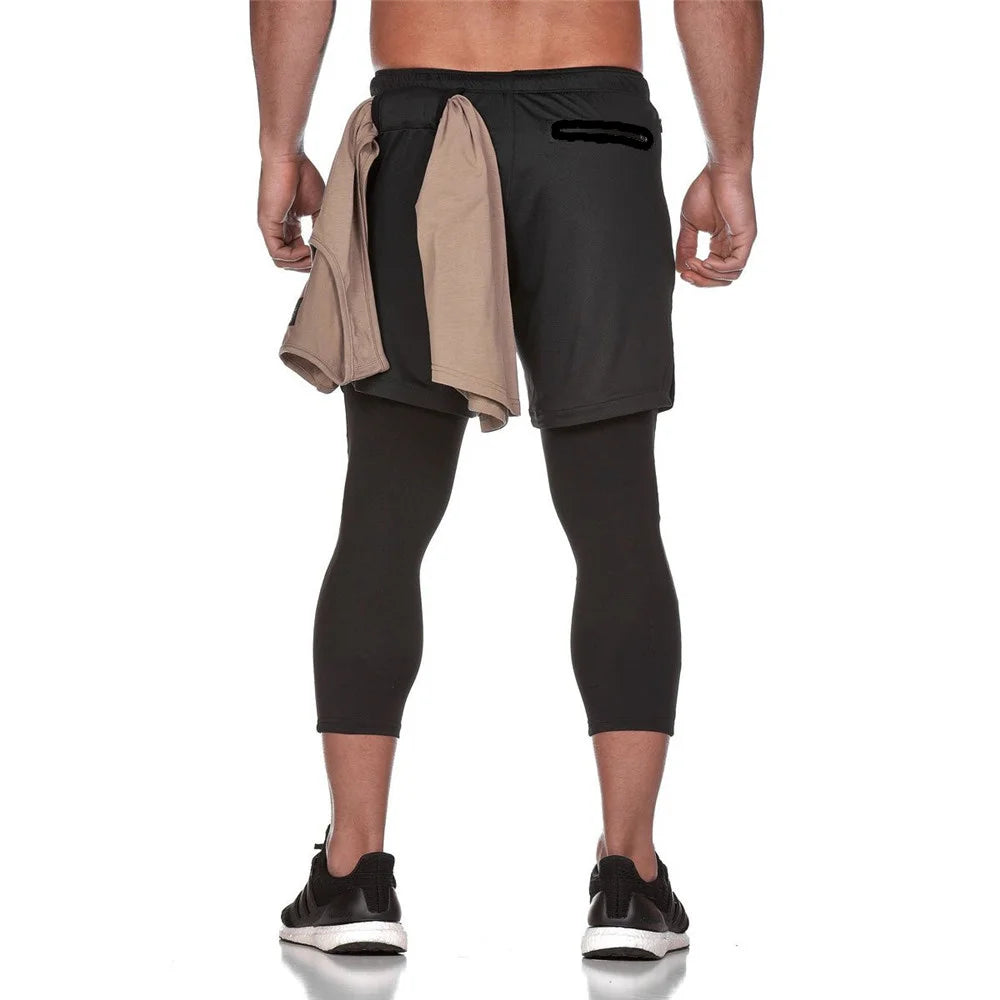 Neue Lauf-Jogginghose für Herren, Shorts, Leggings, 2 Zoll