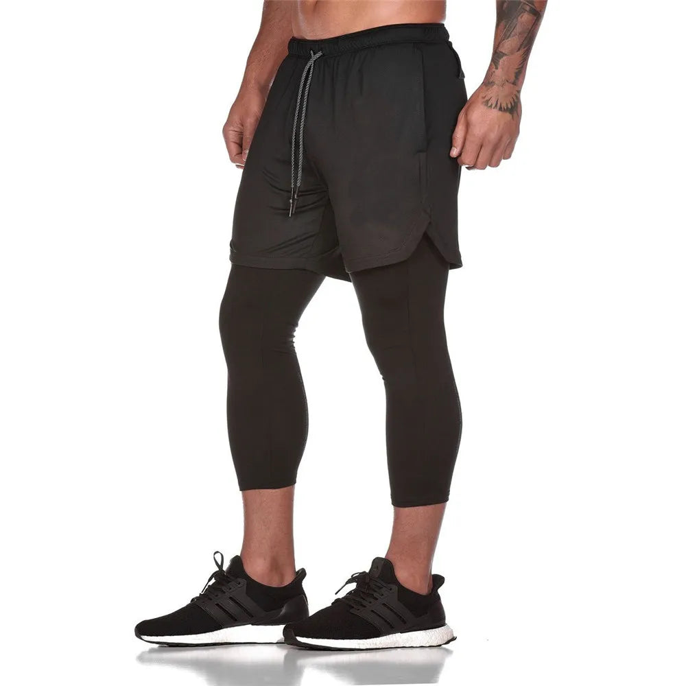 Neue Lauf-Jogginghose für Herren, Shorts, Leggings, 2 Zoll