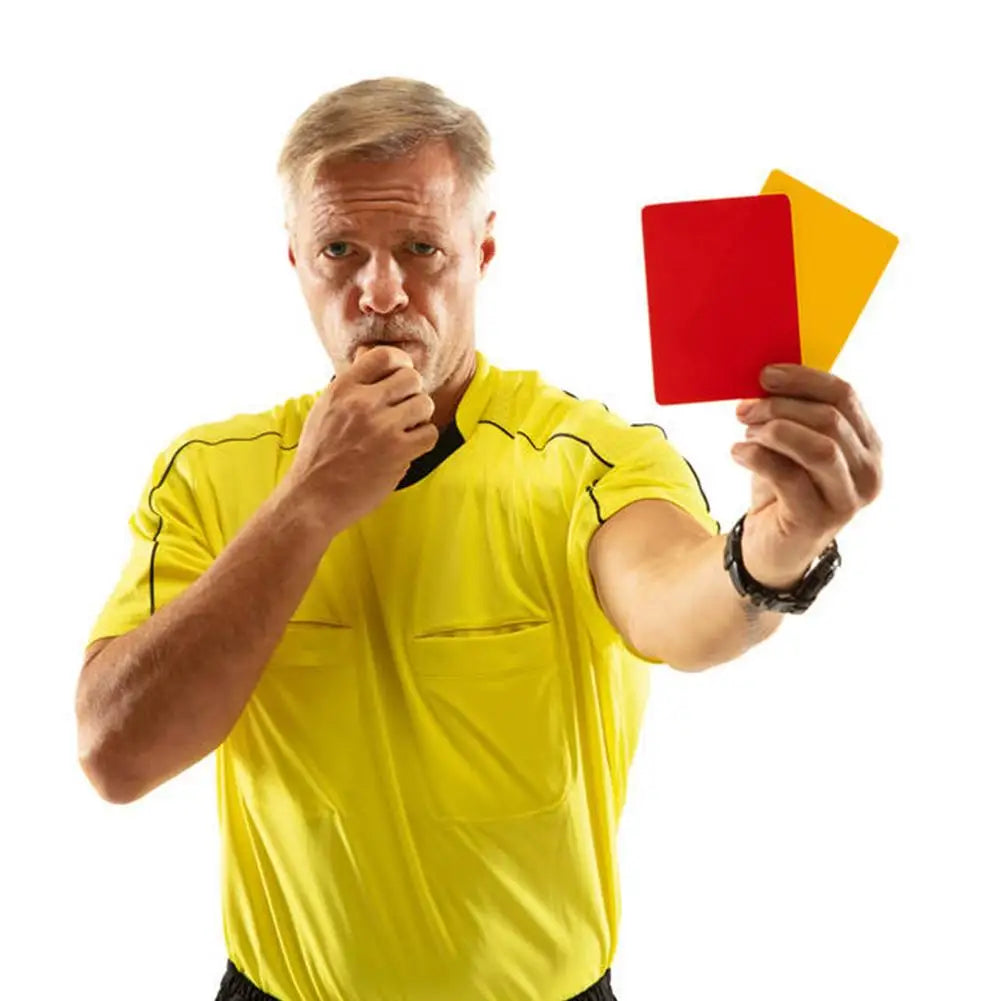 1 Set Sport Football Soccer Referee Wallet Notebook With Red Card And Yellow Card