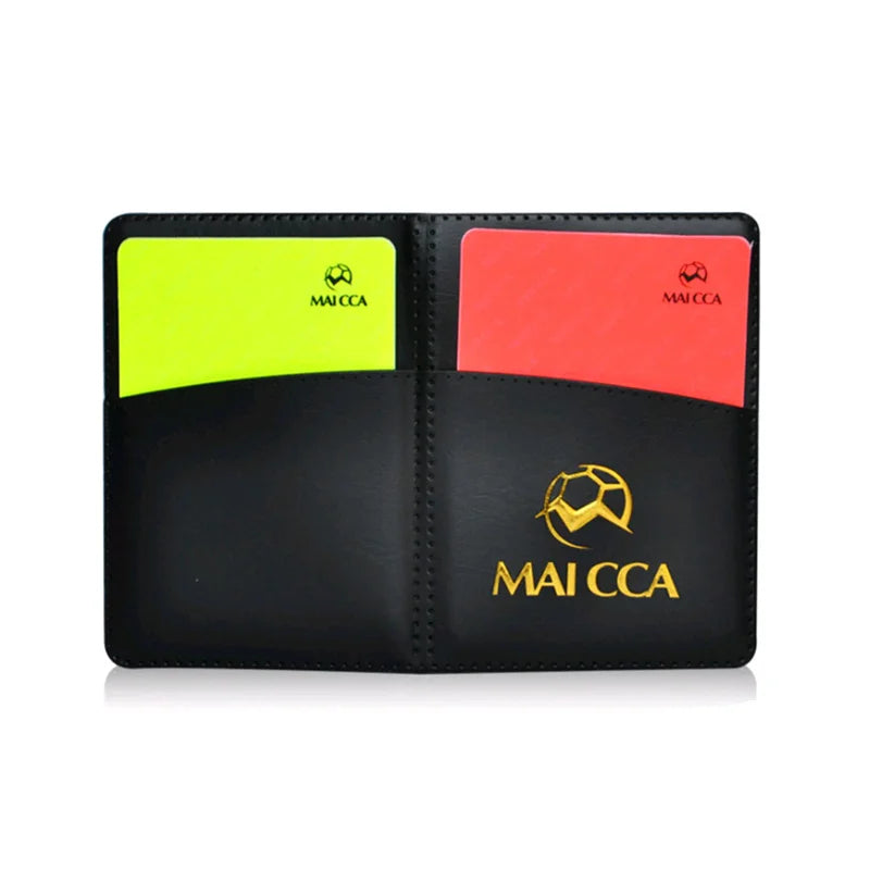 Soccer Referee Flag with Coin Whistle Red and Yellow Card Tools Football