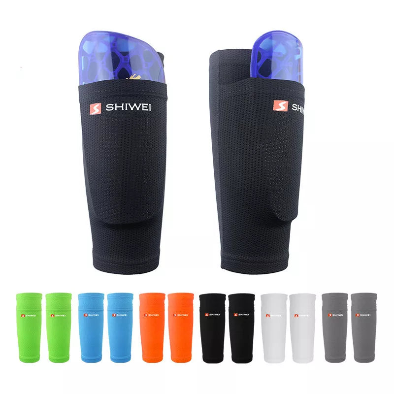 1 Pair Sports Soccer Shin Guard Pad Sleeve Sock Leg Support