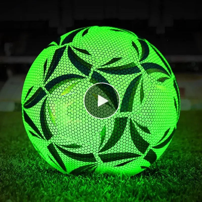 2023 New Style Luminous Soccer Ball Reflective Night Glow Football