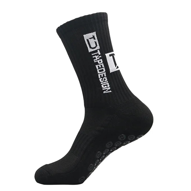 New ANTI SLIP Football Socks Mid Calf Non Slip Soccer