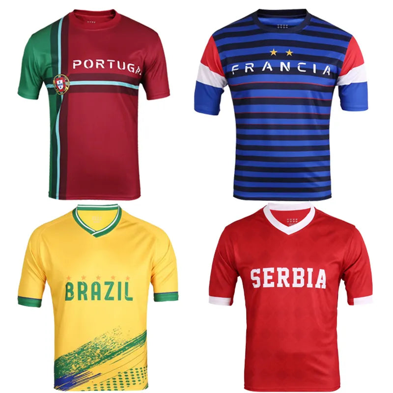 Hot Sell 2022 National Team Customize Men Sports Soccer Jersey Football Shirt Fans Kit