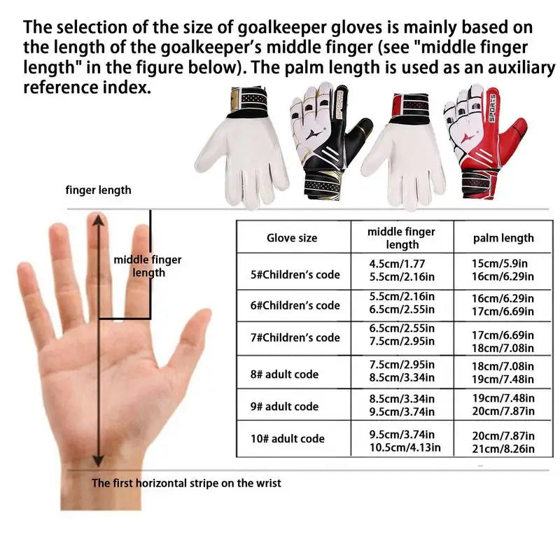 Goalie Goalkeeper Gloves Non-slip Soccer Goalie Goalkeeper Gloves