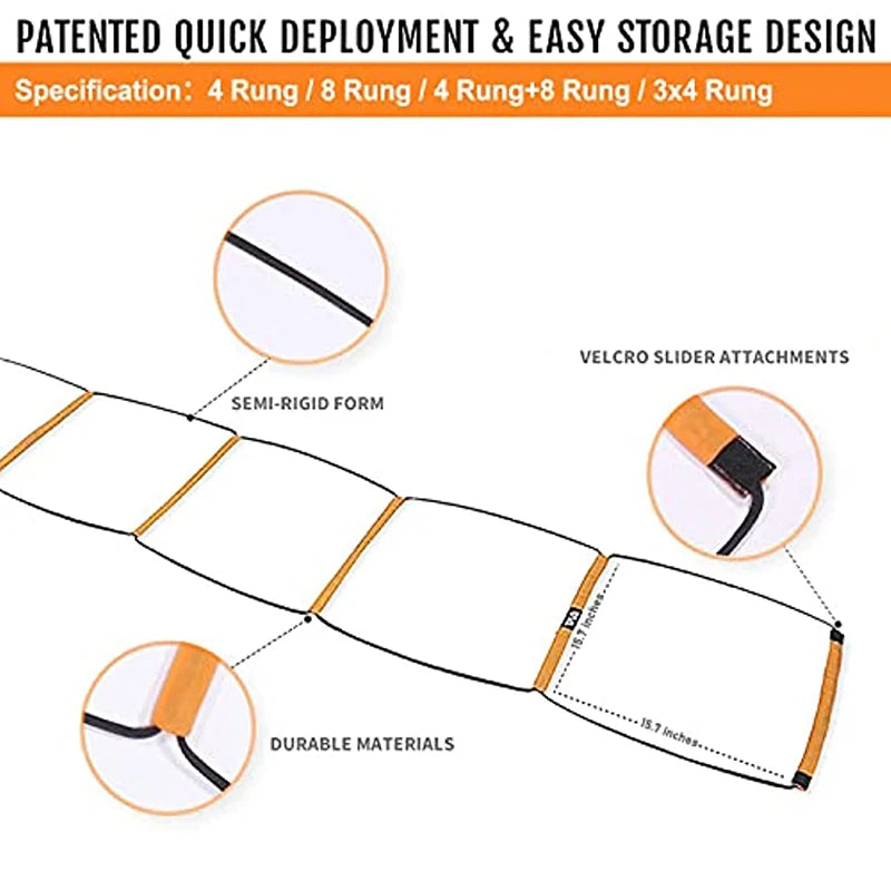 Dual-Purpose Soccer Training Jump Ladder Multifunctional Agility