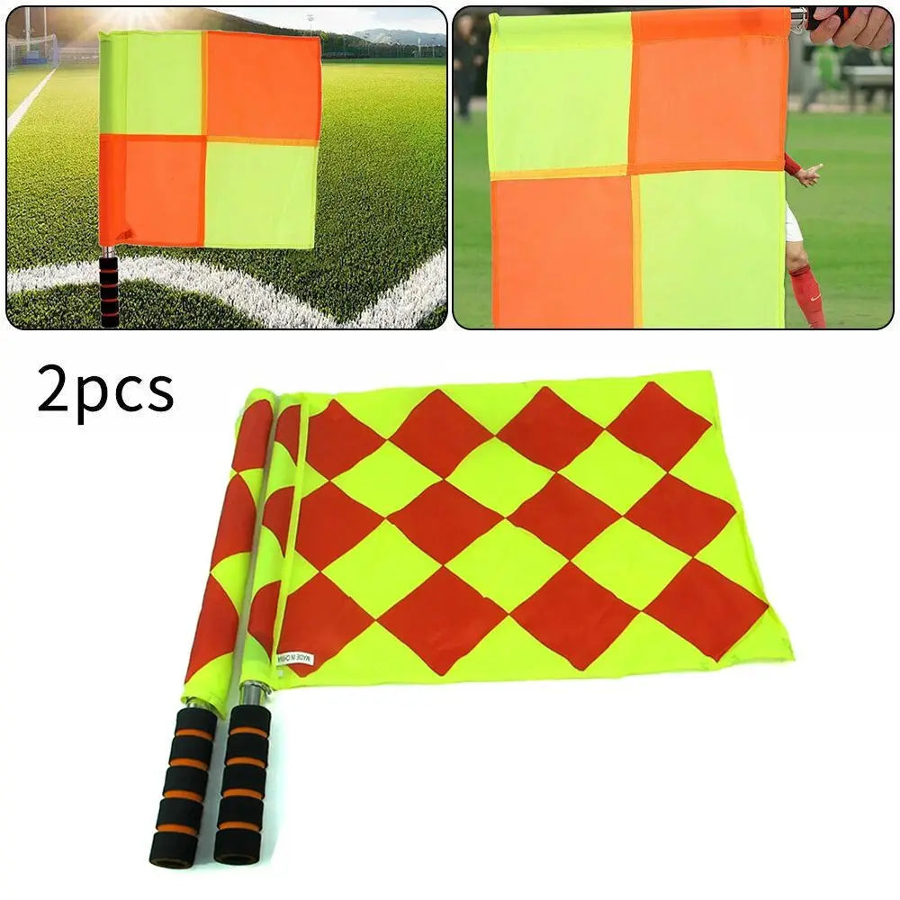 2Pcs Football Training Flags Deluxe Referee Flags Set