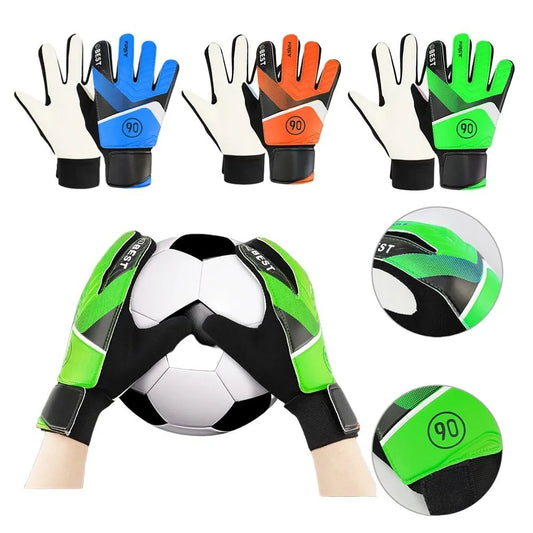 1 Pair Children Soccer Goalkeeper Gloves Anti-Collision Latex