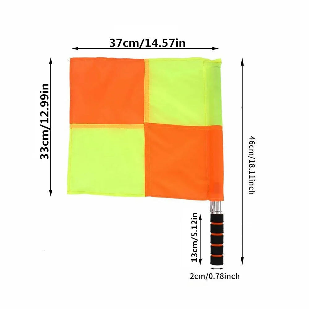 2-teiliges Fußball-Trainingsflaggen-Set, Deluxe-Schiedsrichterflaggen-Set