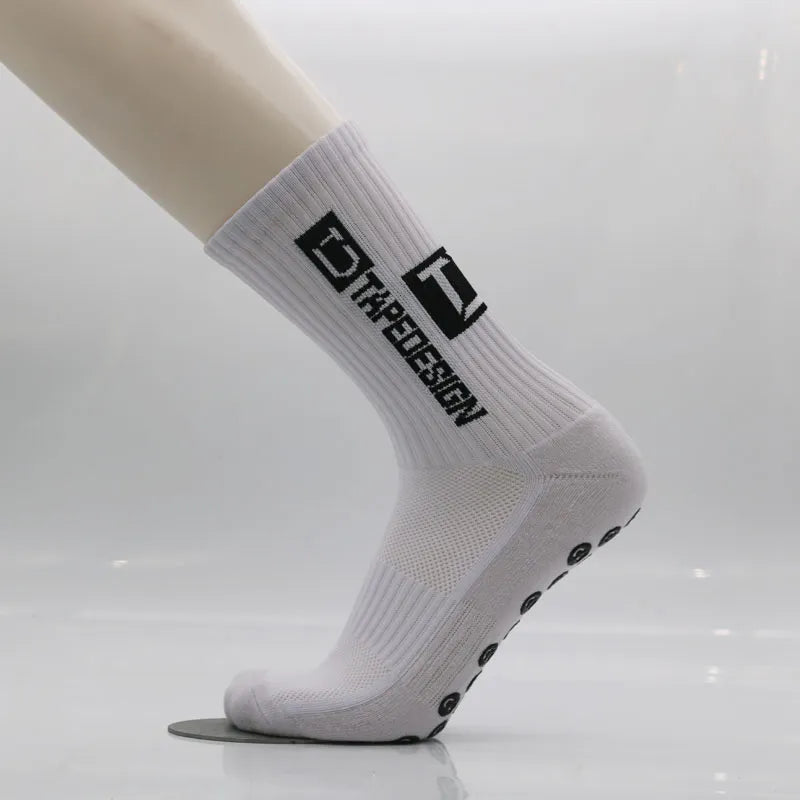 New ANTI SLIP Football Socks Mid Calf Non Slip Soccer