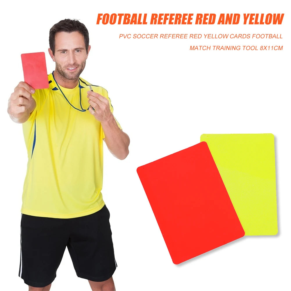 20-100pcs Soccer Referee Cards Red Card and Yellow Card Tool