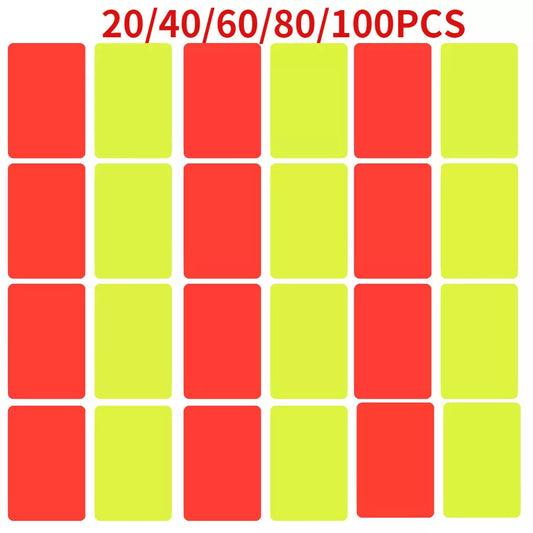 20–100 Stück Fußball-Schiedsrichterkarten, Werkzeug für rote und gelbe Karten