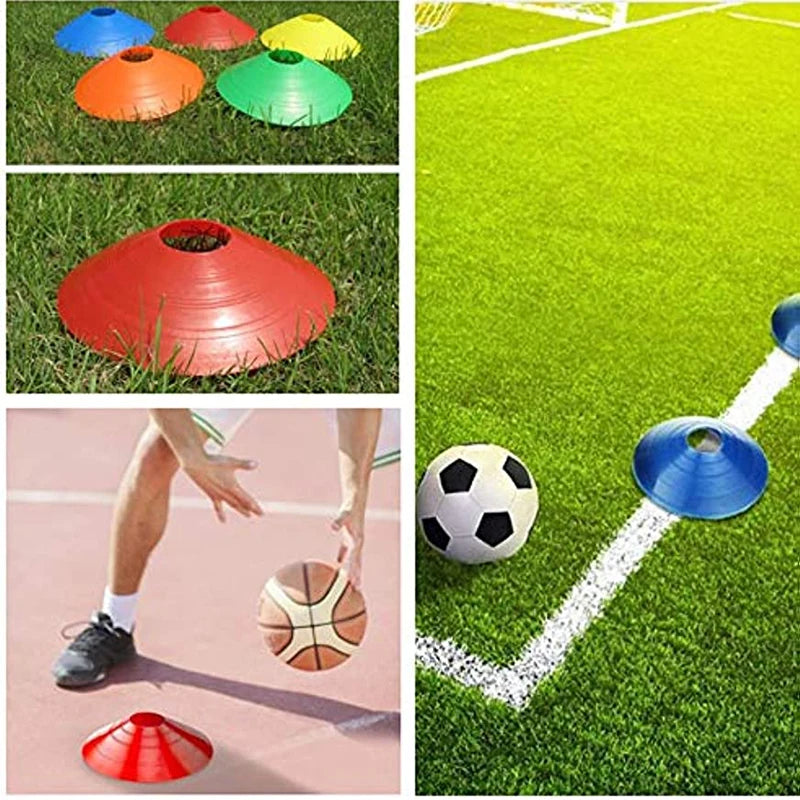 Fußballkegel Disc Con mit Tragetasche und Halter für Agility-Training