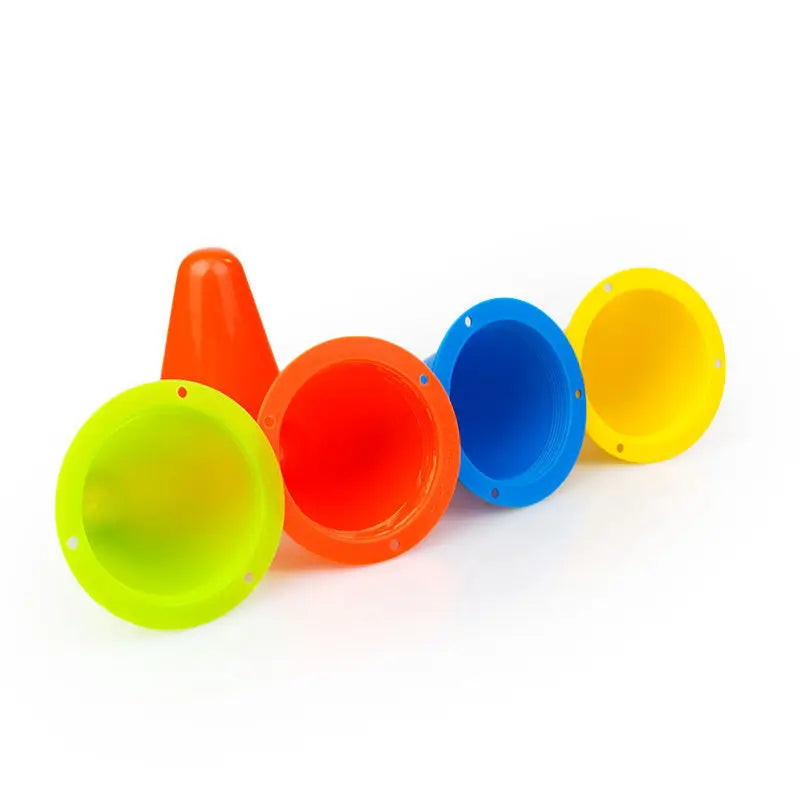 10 Piece Plastic Roller Skating Bar Flag Cone, Football Practice