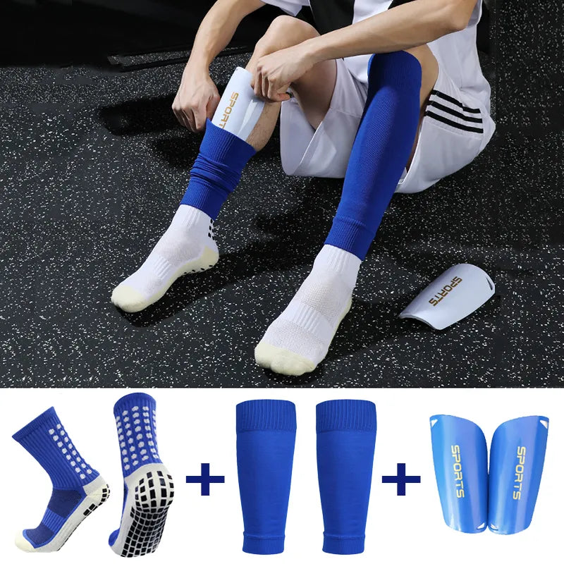 A Set Hight Elasticity Soccer Shin Guard Sleeves Adults