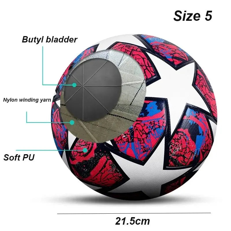 Soccer Ball Official Size 5 Three Layer Wear Resistant