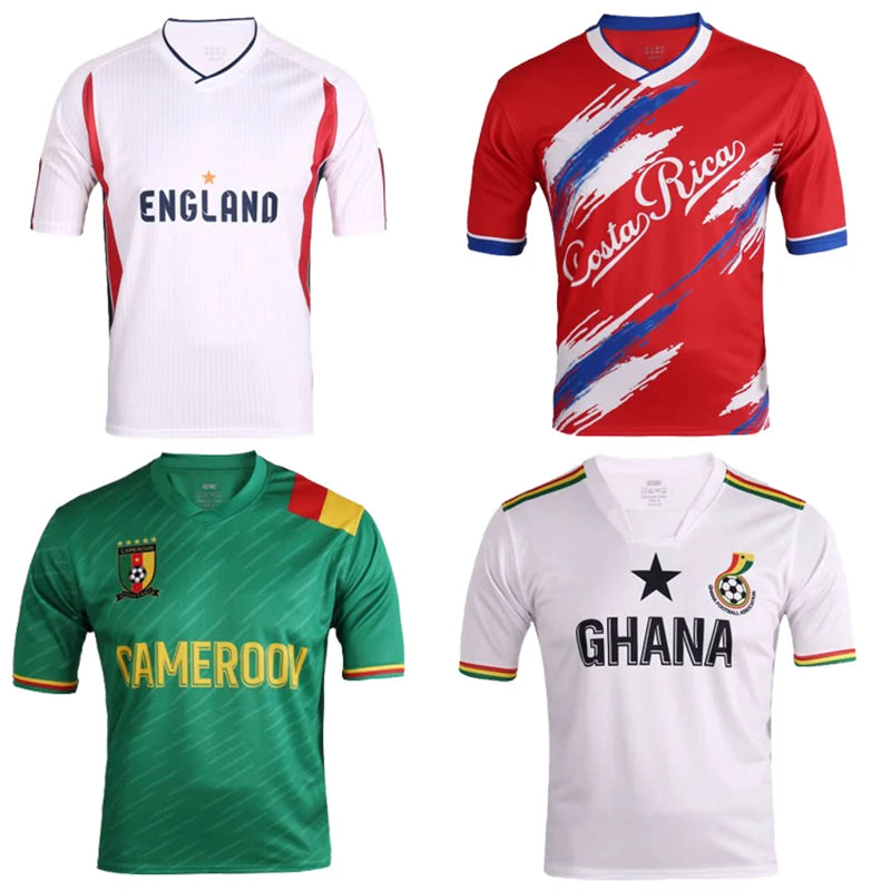 Hot Sell 2022 National Team Customize Men Sports Soccer Jersey Football Shirt Fans Kit