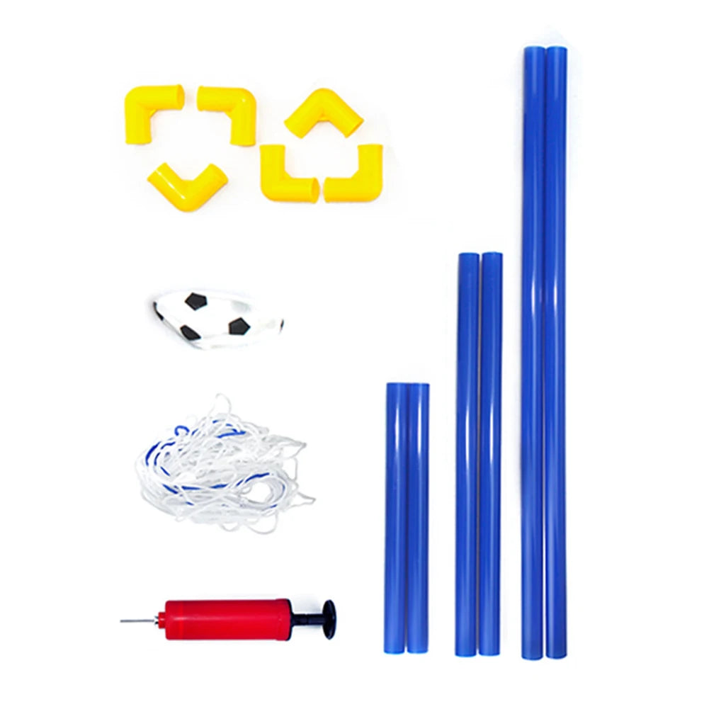 Mini-Fußballtorpfosten-Set für den Innenbereich, zusammenklappbar, + Pumpe