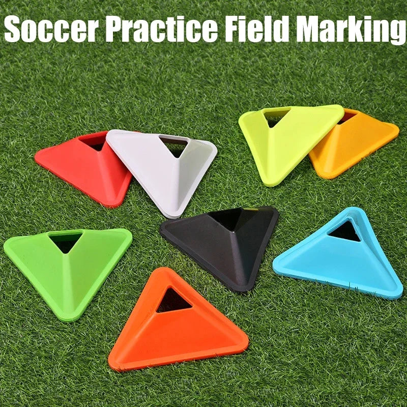 10PCS Triangle Football Training Disc Marking Agility Training Cones