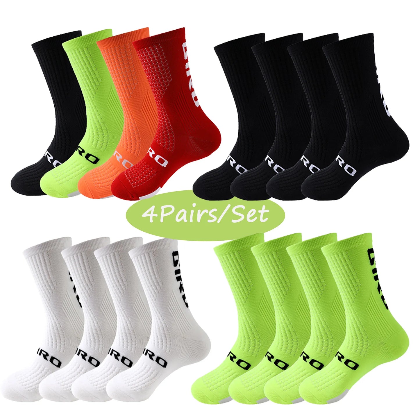 Cycling Socks Men 4 Pairs/set Biking Socks