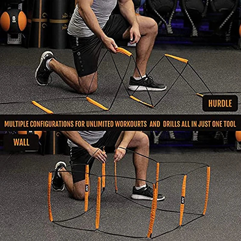 Dual-Purpose Soccer Training Jump Ladder Multifunctional Agility