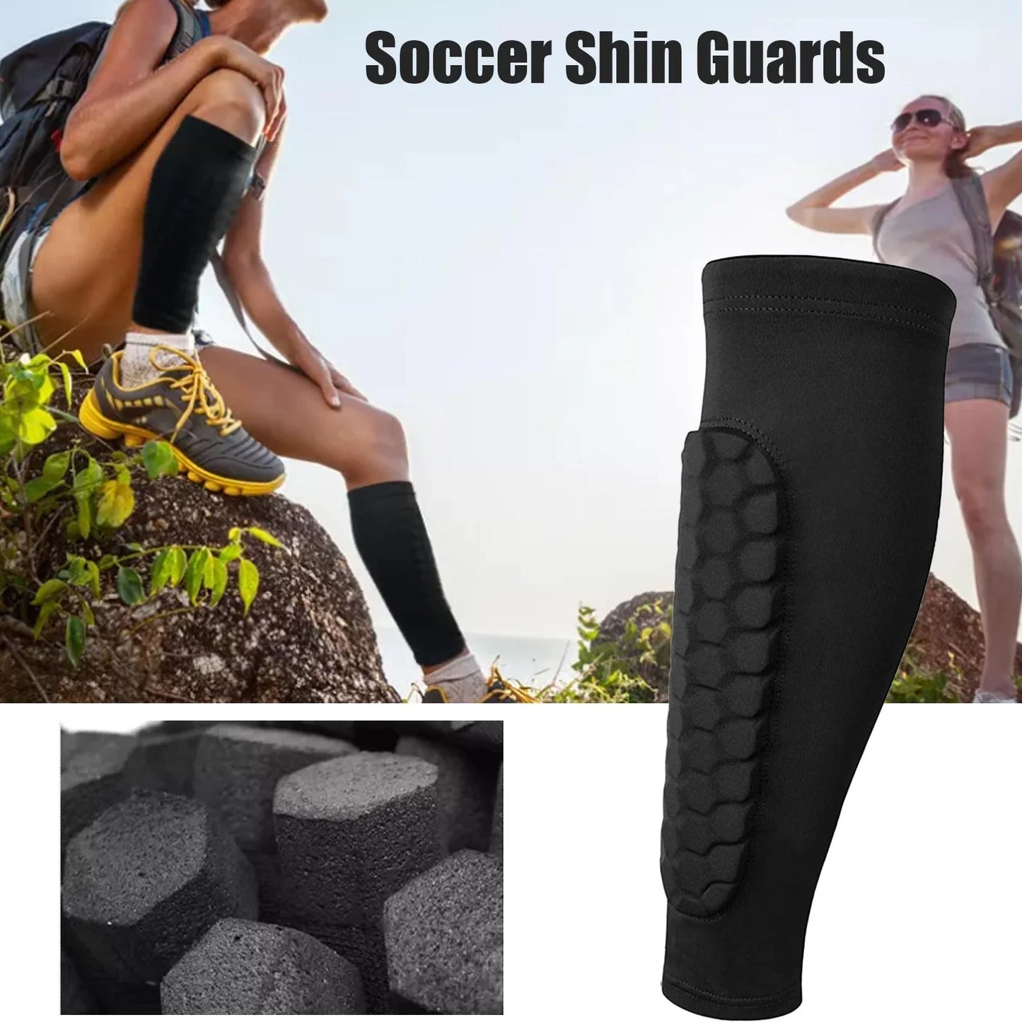 1pc Honeycomb Soccer Shin Guards Football Shields