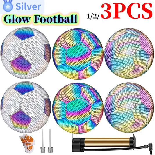 Luminous Reflective Football Size 4 5 PU Glowing Soccer Ball