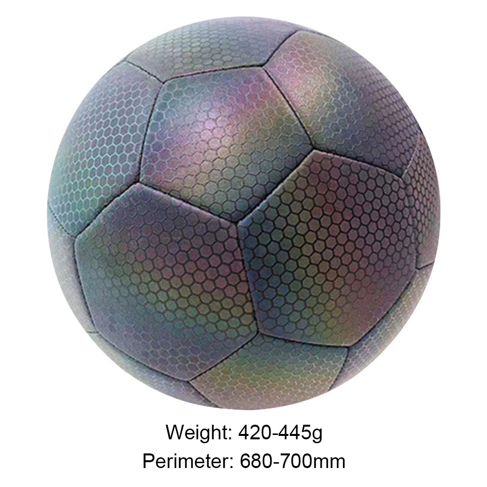 Leuchtender, reflektierender Fußball, Größe 5, PU, ​​leuchtender Fußball