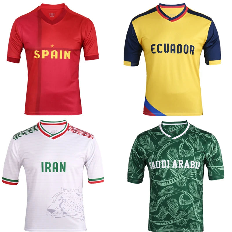 Hot Sell 2022 National Team Customize Men Sports Soccer Jersey Football Shirt Fans Kit