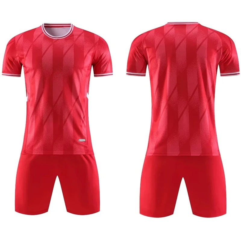 Customized Children's Football Kit Men's Soccer Team Jersey Sets