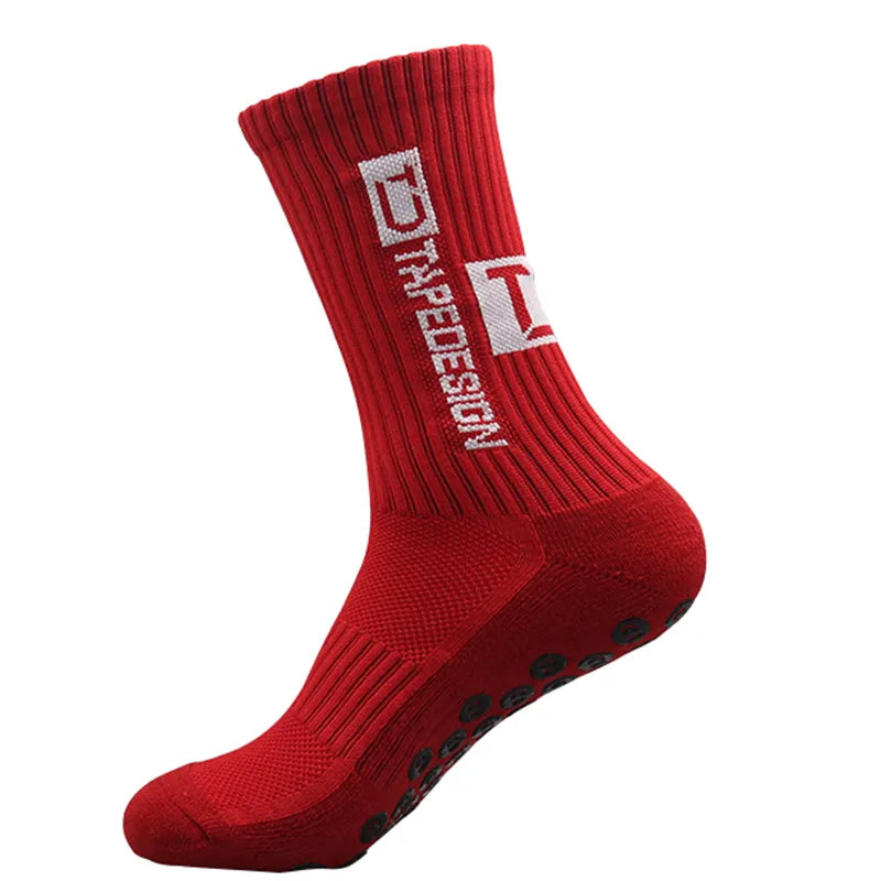 New ANTI SLIP Football Socks Mid Calf Non Slip Soccer