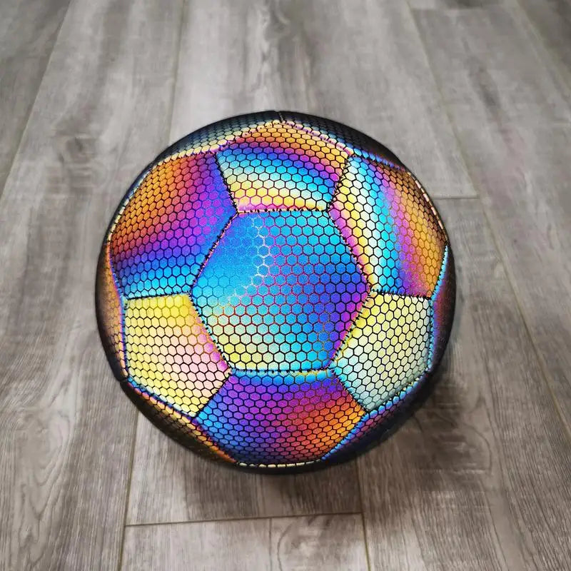 Super Cool Reflective Football Night Glowing Soccer Ball