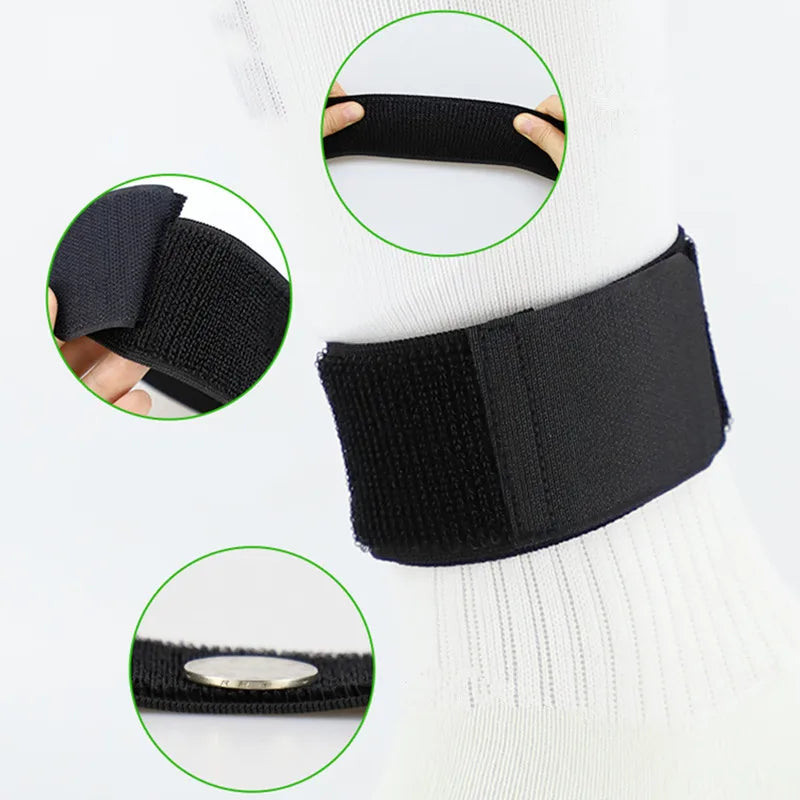 2Pcs Shin Guard Fixed Bandage Tape Fastener Adjustable Elastic Shinguard