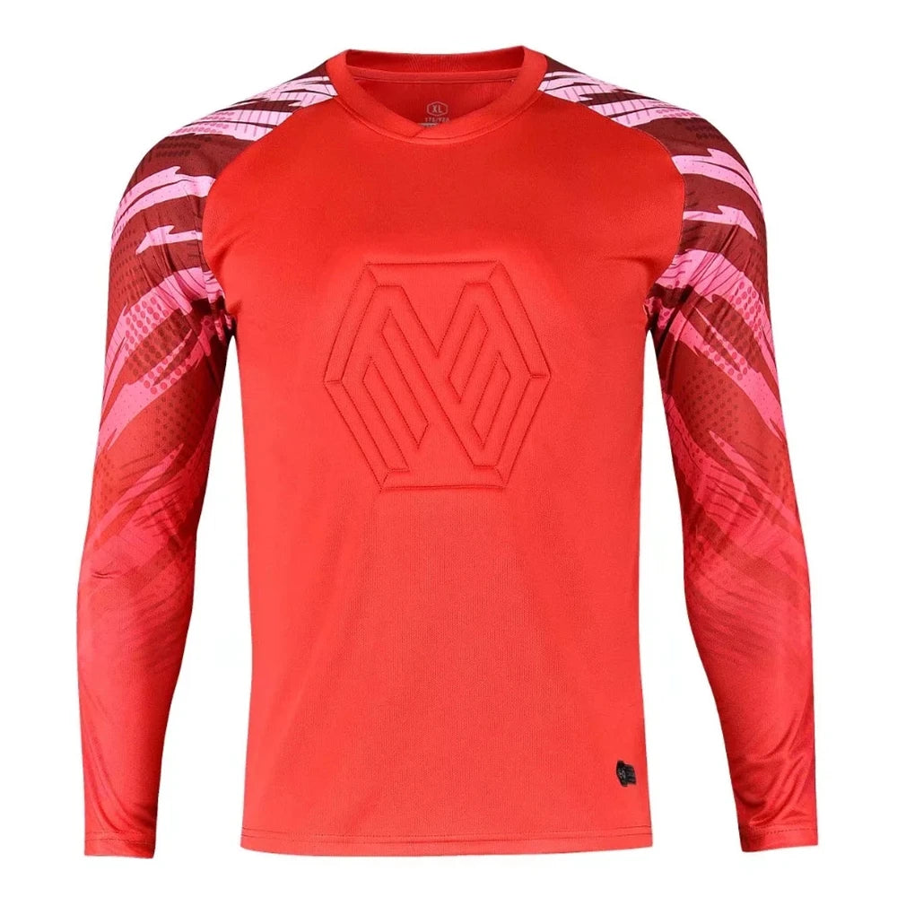 Adult Men Soccer Goalkeeper Jerseys Tops Elbow Chest Protector