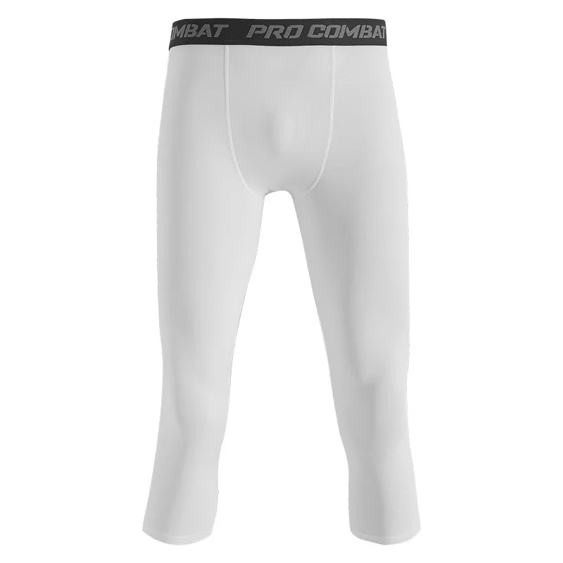 Herren Kompressions-Basisschicht, enge Shorts, Sport, 3/4