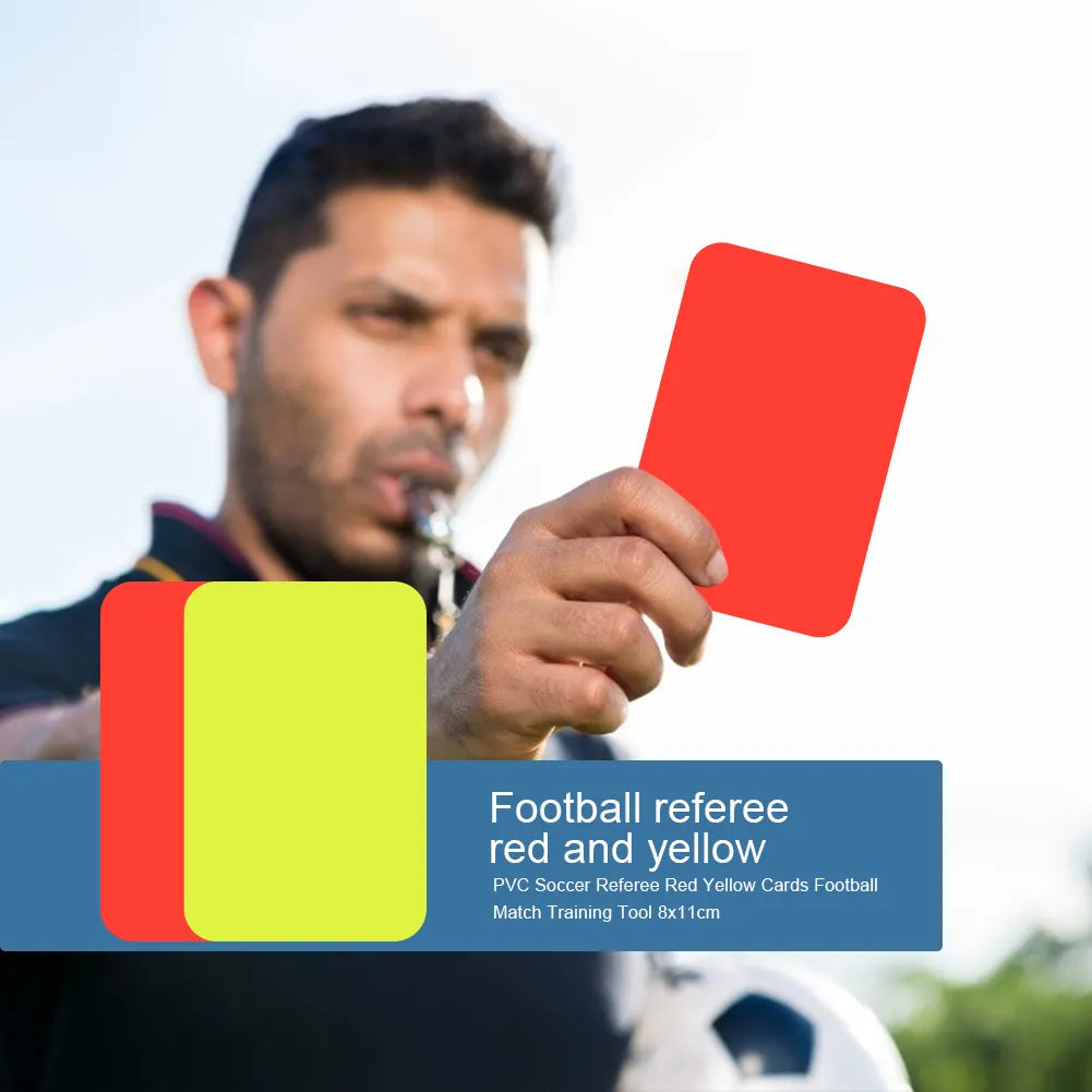 20-100pcs Soccer Referee Cards Red Card and Yellow Card Tool