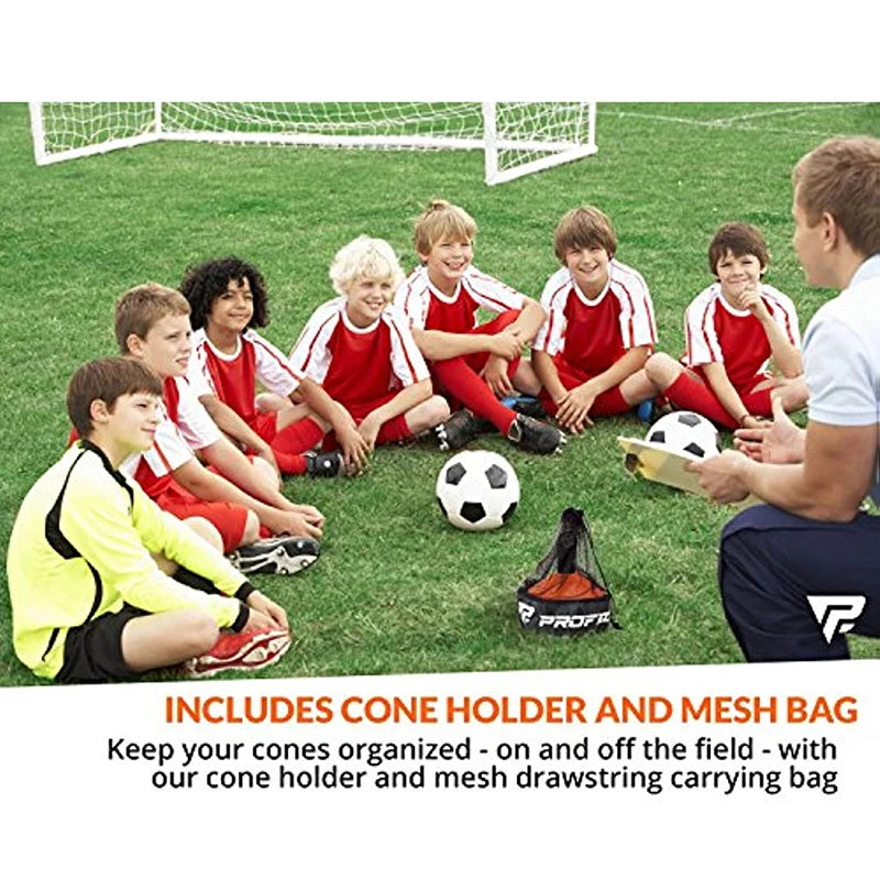 Soccer Cones Disc Con with Carry Bag and Holder Agility Training