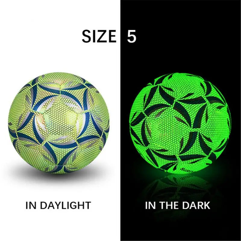 Super Cool Reflective Football Night Glowing Soccer Ball