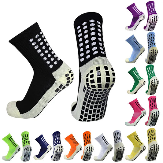 New Anti-slip Soccer Socks Men Women Outdoor Sport Grip