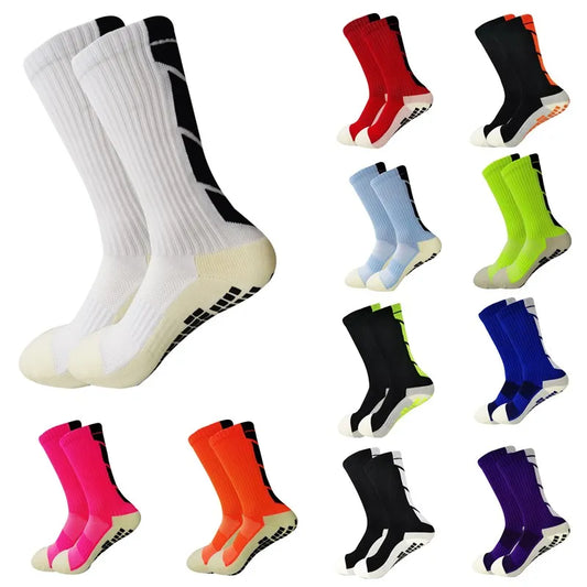 Men's Football Soccer Socks Anti Slip Non Slip Grip Pads