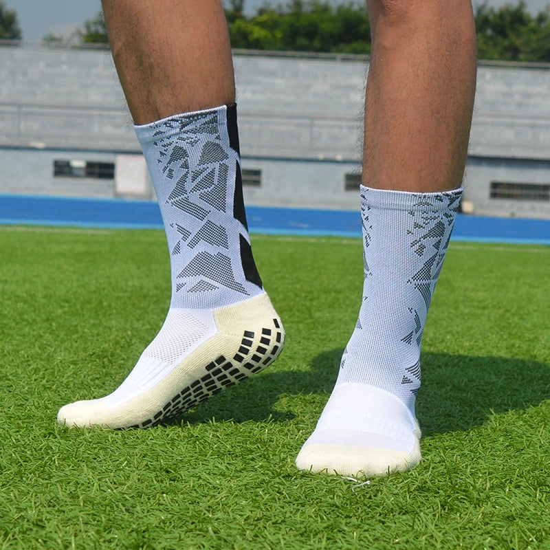 Anti-Rutsch-Fußballsocken für Herren, Fußball, Sport, verdickt, atmungsaktiv