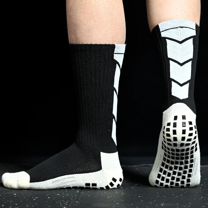 Men's Football Soccer Socks Anti Slip Non Slip Grip Pads