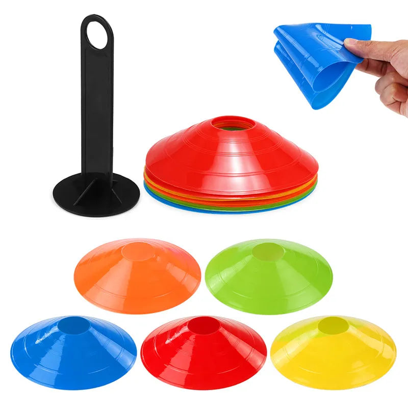 10Pcs Soccer Disc Cone Set Football Agility Training Saucer Cones