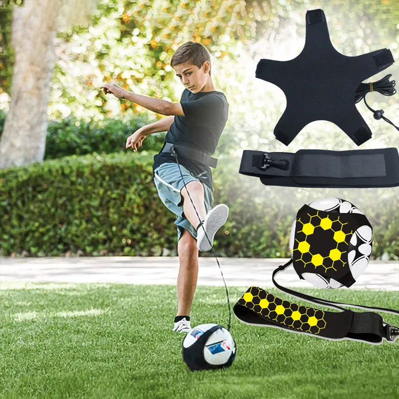 Soccer Ball Juggle Bag Children Auxiliary Circling Belt Football Training