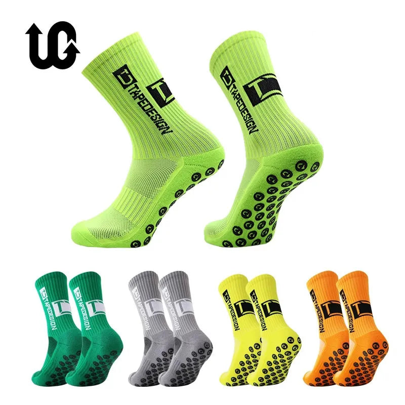 UGUPGRADE 2023 New ANTI SLIP Mid CalfSoccer Cycling Sports Socks Mens