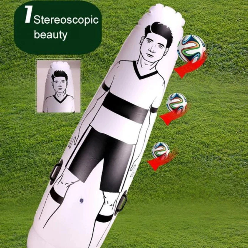 175cm PVC Adult Inflatable Football Training Goal Keeper Solo Soccer