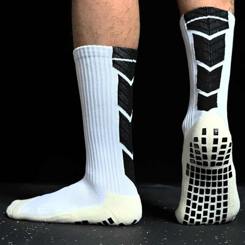 Men's Football Soccer Socks Anti Slip Non Slip Grip Pads