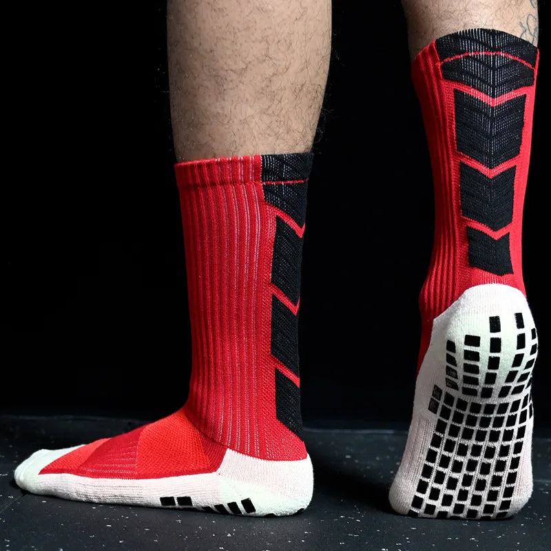 Men's Football Soccer Socks Anti Slip Non Slip Grip Pads