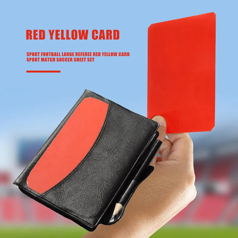 Soccer Referee Record Book Fluorescent Red Yellow Cards